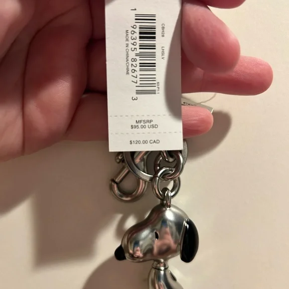 Coach Silver and Black Dog Charm - Picture 2 of 2